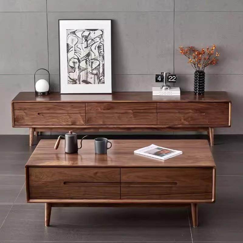 北美实黑胡桃木全木电视柜茶几合现代TBW简约樱组桃木视听客厅柜,电子元器件市场,其它元器件,淘宝优惠券,粉丝福利购,淘宝优惠卷
