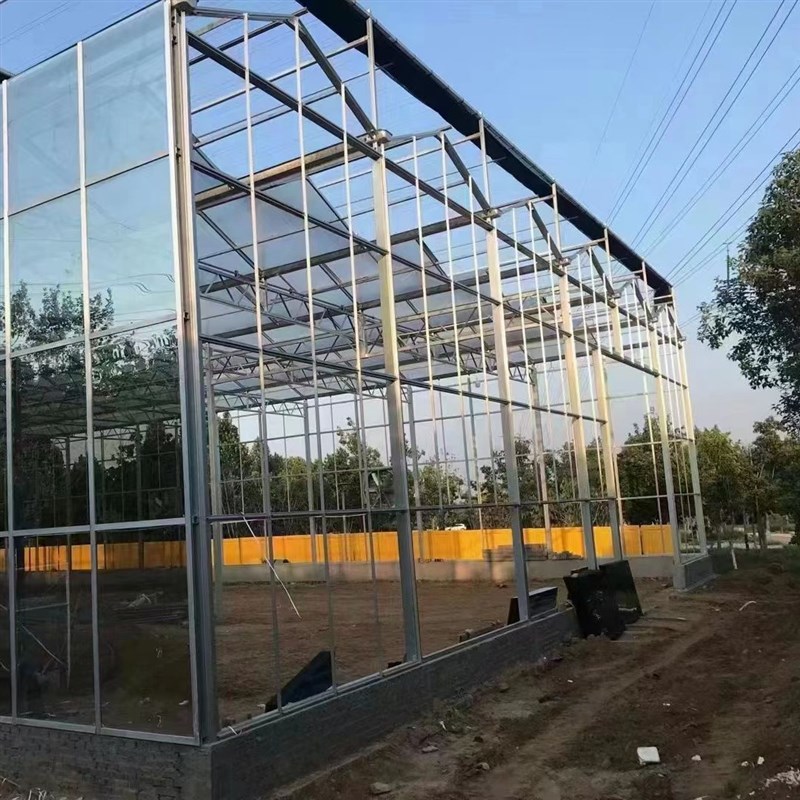 玻璃温室大棚蔬菜种植大棚钢管骨架智能玻璃阳光房观光大棚