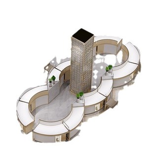 全店设计商场中庭珠宝展示柜商用金银首饰展示货柜带锁玻璃展示台