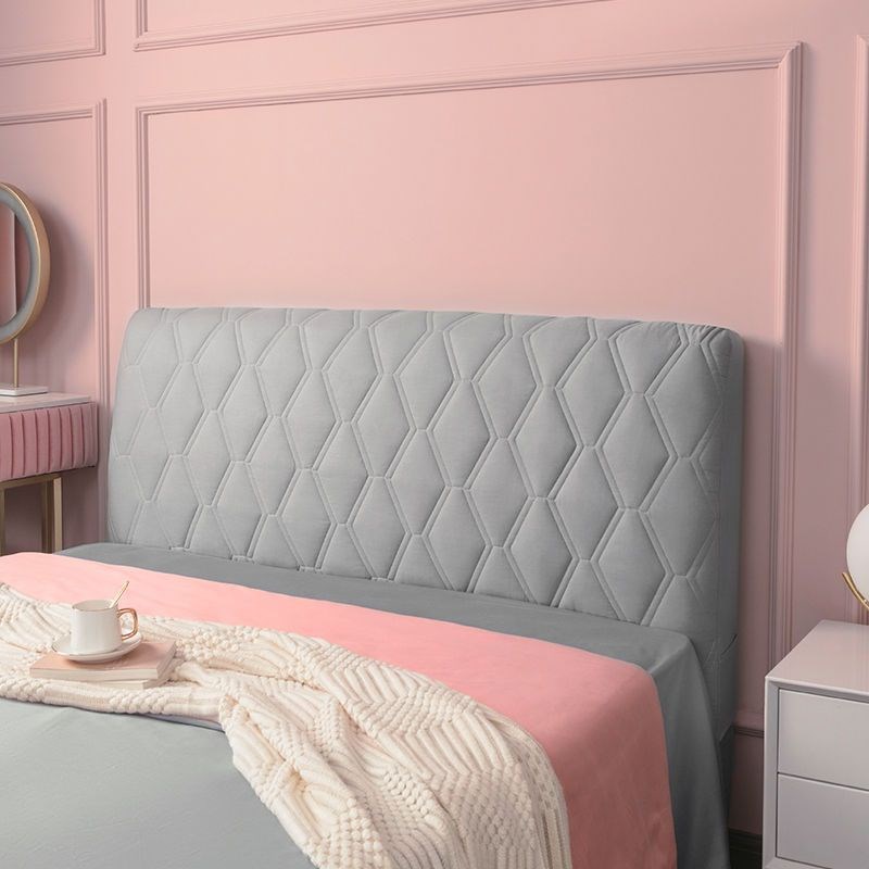 全包布艺床头罩软包简约现代床头套欧式皮床防尘罩木床头保赵之郑