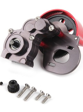 SCX10原厂通用SCX10攀爬车中波箱 AX10升级全金属总成配钢电机齿