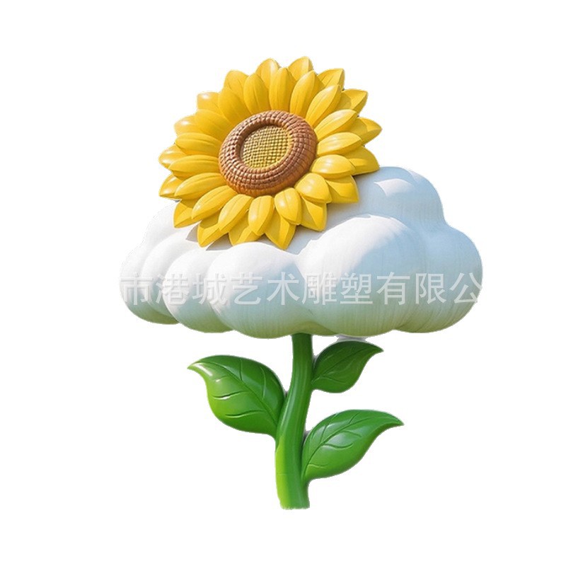网红仿真向日葵云朵玻璃钢雕塑