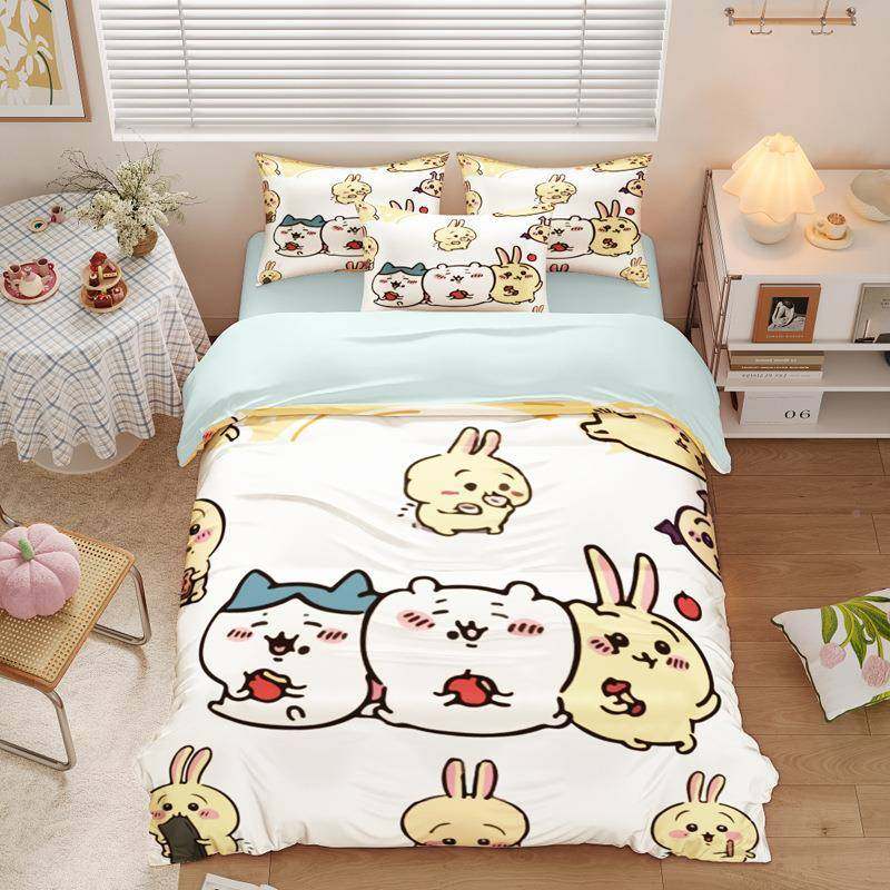 伊冰WRX卡哇夏季丝件套被四套床单学生单人宿舍三吉件套凉感床单1