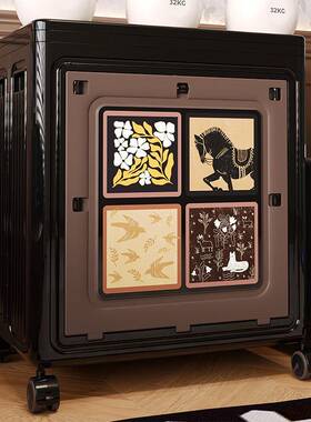 衣服收玩纳箱创风中古可折叠带轮储YPR物意箱子家用具衣物被子收