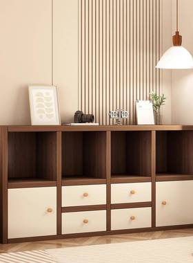 实木书一架落地置架家用书柜储物物柜体靠多层置物架RCI沙墙发边