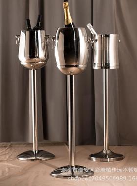 高档双层香槟桶套装落冰地桶NTTZ-008家用红酒桶酒酒店冰冰酒吧器