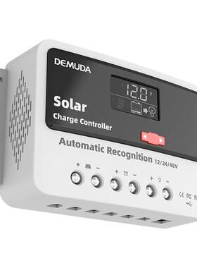 PWM太阳控制器监10A-60A太阳能控系统142V/能2V/36OOPV/48自动识