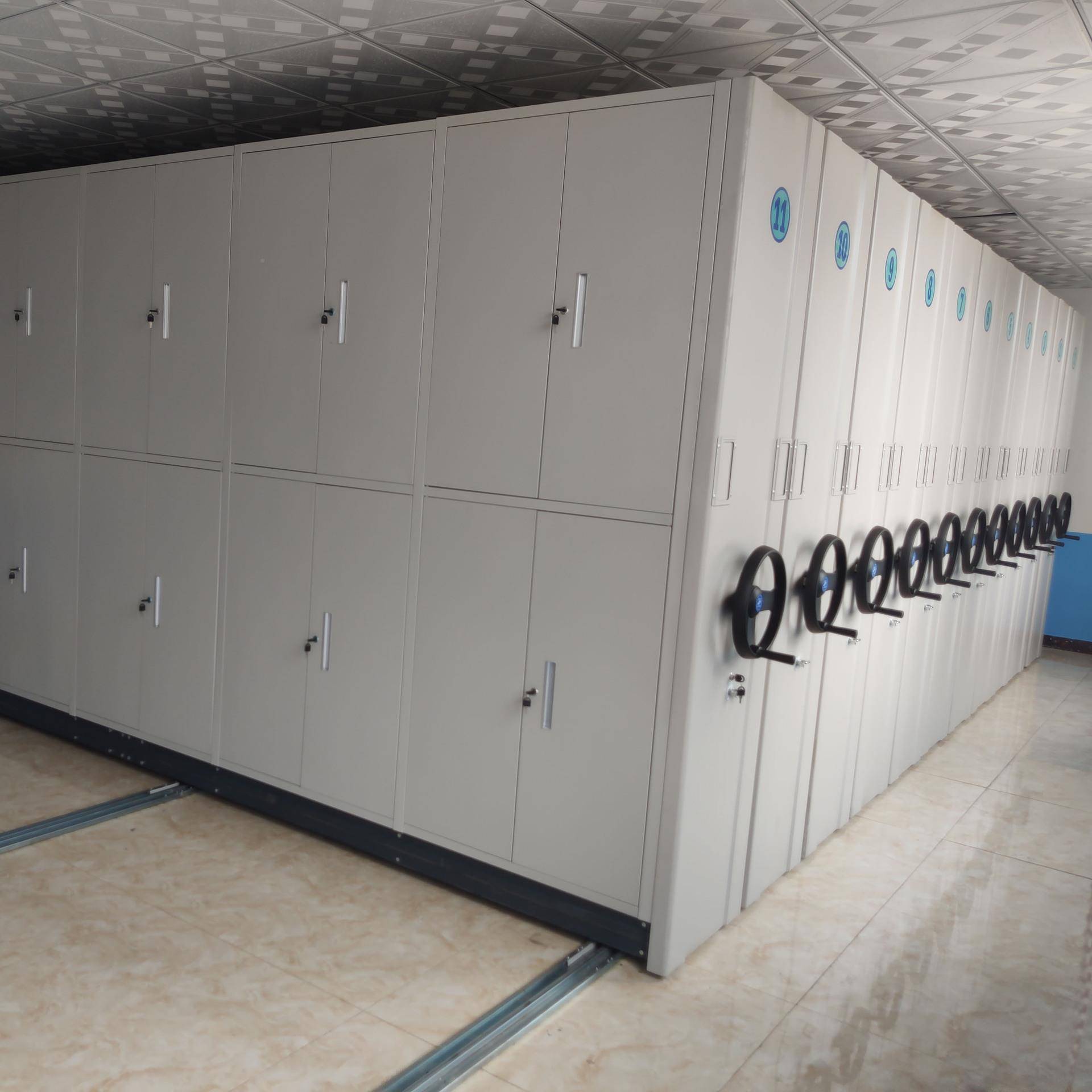 密集架001档案集室密接柜手移动资料档案动密集柜手档案室密摇架