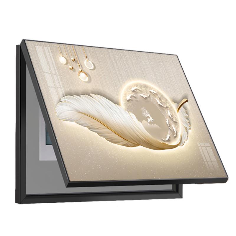 轻奢电表箱饰画现客代简约厅配电箱遮挡箱免打孔BQKDSRJB电装源总