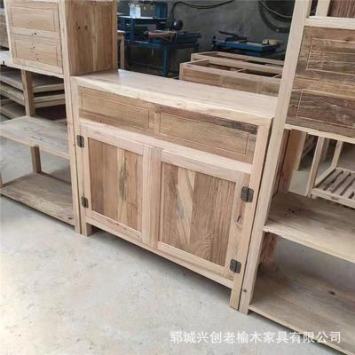 老榆书架置木物木架原示架多宝阁茶具茶饼古董摆件陈展列实006木