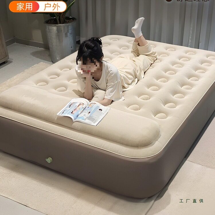 加厚自动充气床垫单双人折叠家用打地铺户外冲气露营便携防潮睡垫
