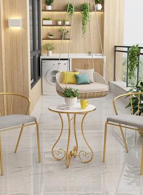 铁客阳厅台欧式艺小圆桌网红几轻奢简约圆茶形边几床头小AL101889