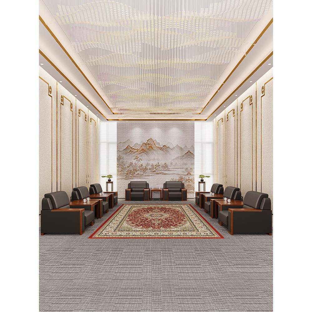 L&办公F97T67T5接式待现代简约中会议室会客洽贵宾单位沙发茶几人