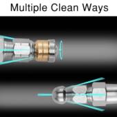 高压清管洗1 RM尺英软按钮鼻和旋转下水道喷嘴 机4英寸NPT