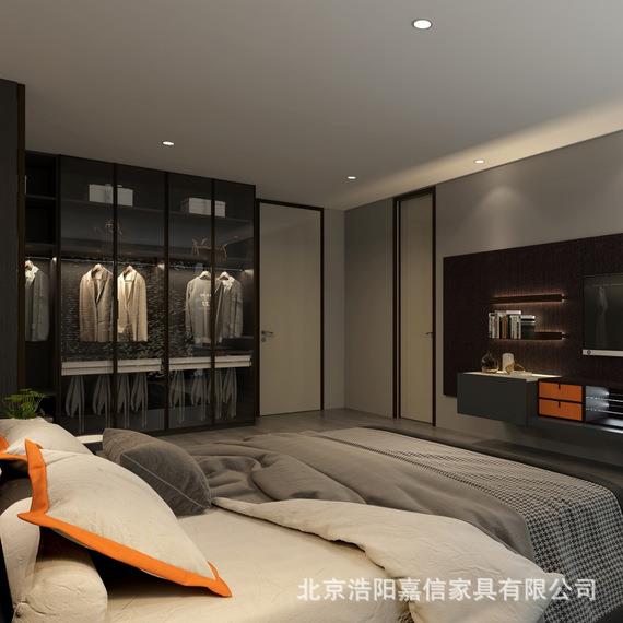 北视京厂家全定制丽欧松板柜体膜压门板电柜鲁衣柜一门-屋到顶图片