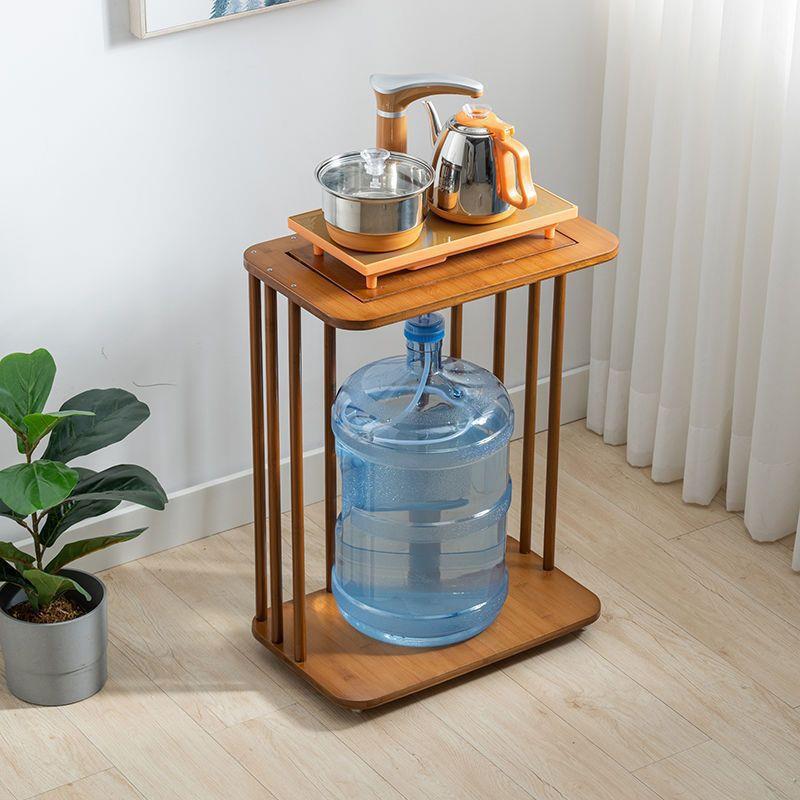 JAD厨餐边柜水桶收纳置物架茶架边台几茶水移动茶水柜楠竹实木架