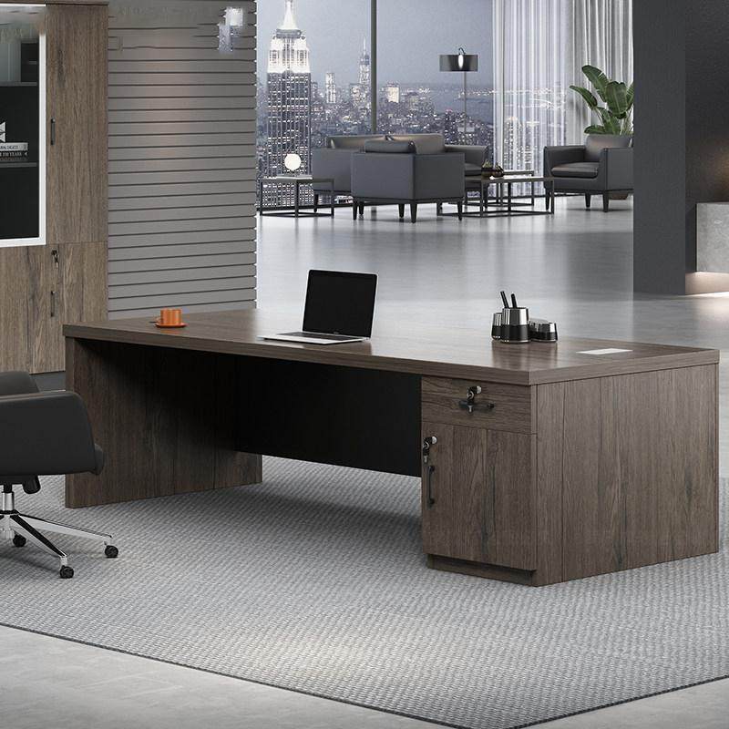 办公桌老板简约现代总桌办公家具广ZHJ裁东轻奢经理大班台桌室主