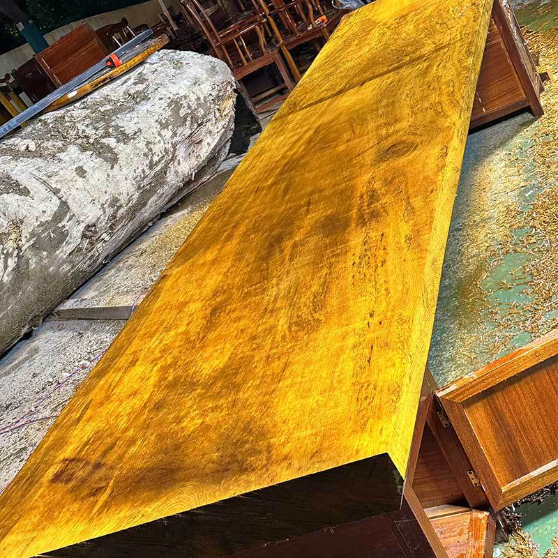 金丝楠木大板自然边大板切全方长度460cm 宽度90cm 厚度10cm