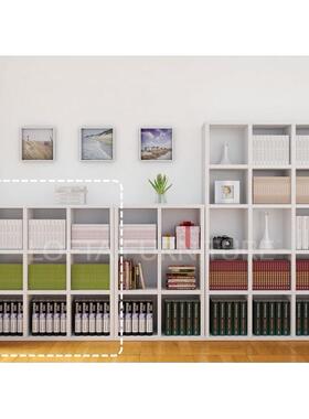 简易书架格纳书柜自九由组VZD合书柜格子柜收柜现代简约展柜可可