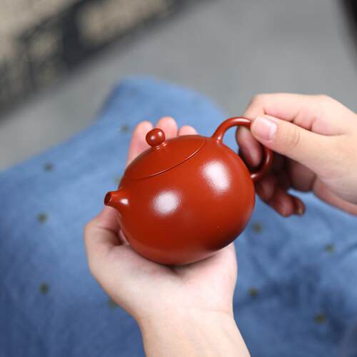 宜兴砂壶西m施壶源头河原矿朱泥手工茶壶紫豚西施19GFF0l