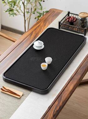 整块茶盘室实家用排水小型干泡茶台木公茶海简INV易功办夫电木款