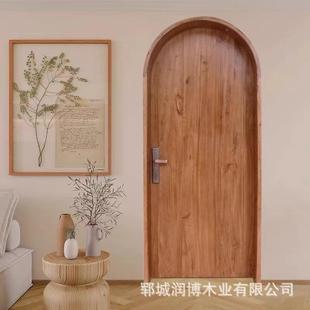 郓城中式仿老式进户门榆木板单开门店别墅院古大门家用庭室内双开