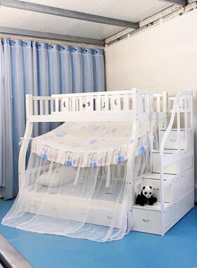 尘上下铺子高低母床蚊下铺双帐层梯形下床防顶纹帐书架家jc7kaC4j