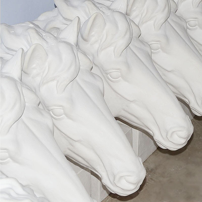 艺伯乐马头石膏像65cm 素描美术石膏教具 马面石膏像头像雕塑摆件