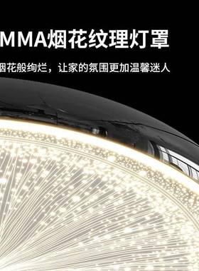 2025新烟纹理烤漆水转印木花纹极简LE款D山SC045智能护眼卧室灯中