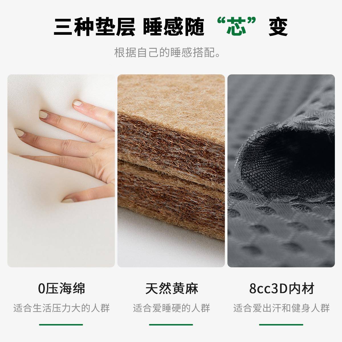 麻记忆腰海绵榻榻米床垫遮盖物家用卧室海313绵垫子0水加胶硬黄护