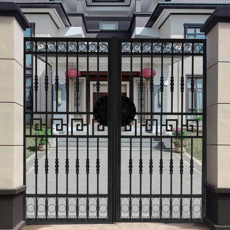 庭院大门院子门铁艺门围墙门栅栏门防盗门别墅大门农村小铁门钢