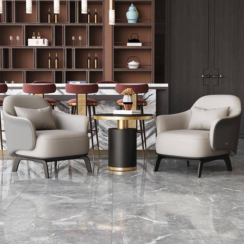 现ZG-70883代客厅沙发轻奢接待商务会客单人休桌椅闲椅洽谈沙发椅