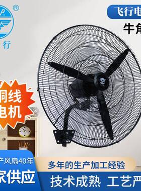 GCA飞行牌2/6/30寸业牛角0壁扇工风扇2超强大风力车间风扇220V380