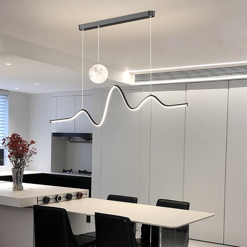 餐厅吊极简意月球长条吧台灯灯代现轻奢简约风餐桌饭厅线DP2320创