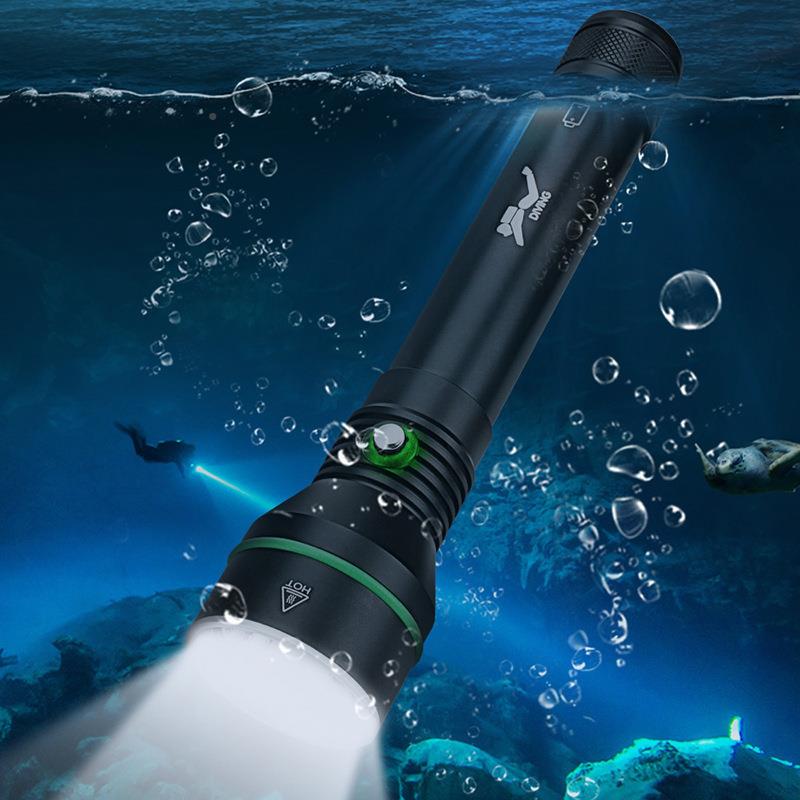 新款赶海PSH打捞手XP7H0.2潜水灯水下米照明电筒防水110p70潜水电