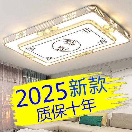 客厅灯家2年025新款37311长方形用大灯约吸顶灯LED简中式卧室灯具