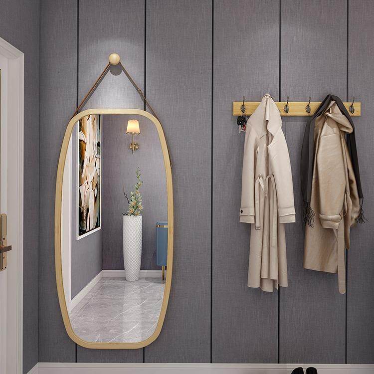 t&网LCC红全镜子穿衣镜挂式墙壁试衣挂户外家用贴挂墙镜孑玄关身