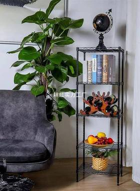 厨房物落地物架多层微波炉纳架卧室阳收台多71993功能可调节金属