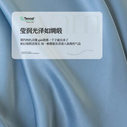 纯莱赛尔天棉床TOV单床笠色双单人冰丝裸睡凉感宿舍床笠枕丝套三