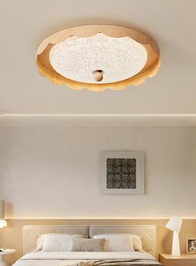 中古风卧0室顶23378灯22新款美式复古书5房创意黑胡桃木花朵造型