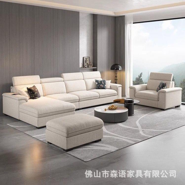 棉麻VDF布猫艺沙发客厅轻奢简现代大小型户可拆洗组合抓皮贵约妃