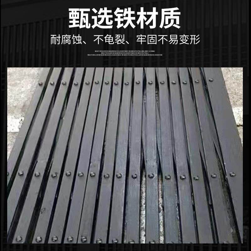 闸厂直销阳台铁拉门拉1928门拉闸防盗窗推门伸家缩拉门折叠门手动