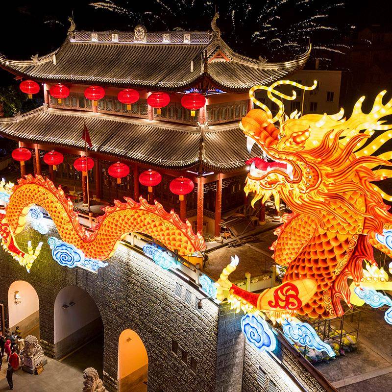 大景型龙年KTF花天灯端午中秋庆节日彩灯户外区幕走廊装饰灯国笼