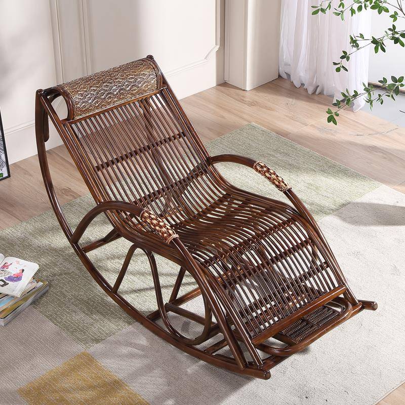编7T藤椅摇大人家用休闲摇摇椅阳台老人庭院躺椅真F765MMST藤懒人
