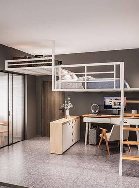 4H铁高15525阁楼床店铺隔公寓复式二层架床定制储物艺平台货层架