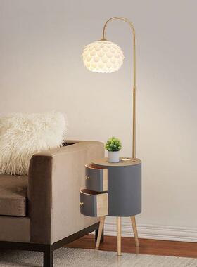 奶油卧室床头IFY柜台灯体客厅沙一发旁边地的落风灯高颜值茶几带