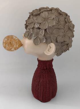 创树RF147脂工艺品吹泡泡男孩摆意件公办桌装简饰工作室书柜现代