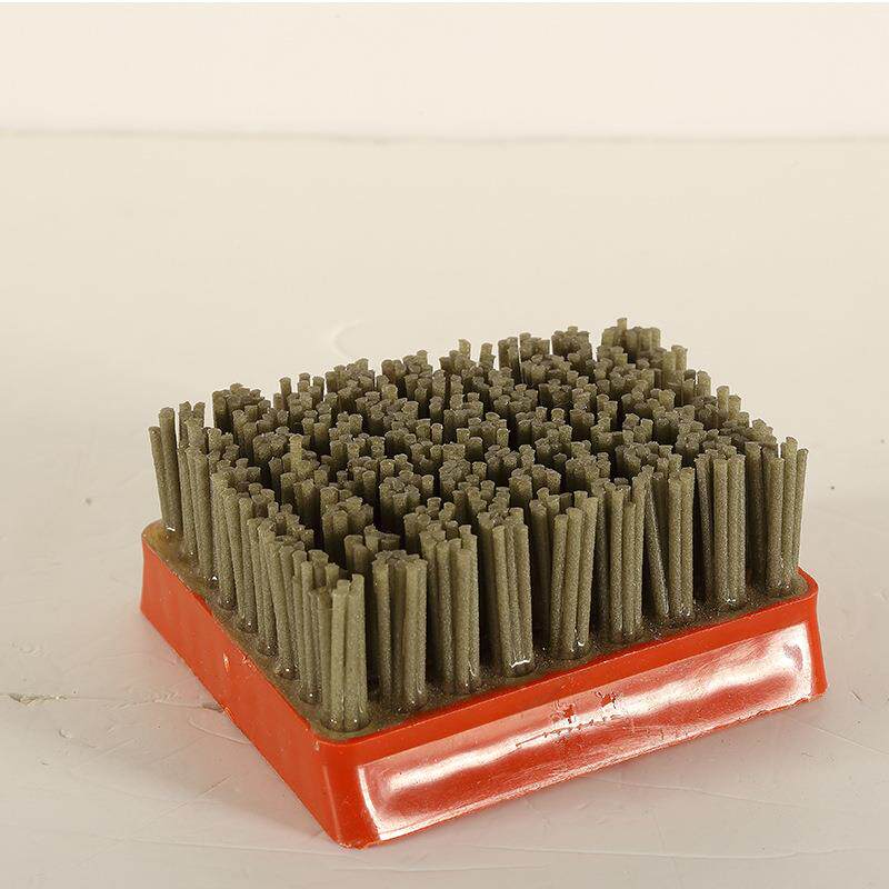 ZTJ金刚石蹄荔形大理石研磨刷法兰马克福石材研面磨抛光刷枝皮革