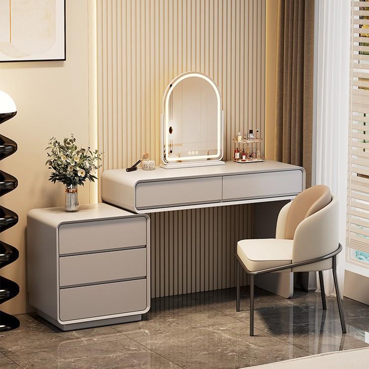2奶CBJ油室实木主卧梳风妆台卧现代简约化妆台斗柜伸缩一体化妆桌