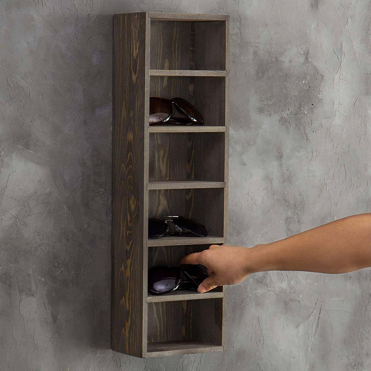 美JT-5.8式乡风收木制纳墙架壁挂式太阳镜村陈列柜支架面多层置物,收纳整理,书桌收纳置物架,淘宝优惠券,粉丝福利购,淘宝优惠卷